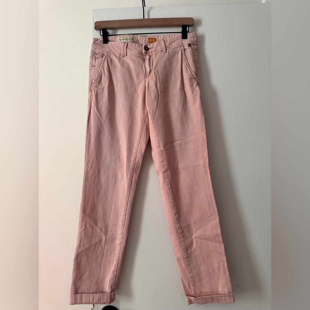 Anthropologie Pilcro and the Letterpress pink pants hyphen